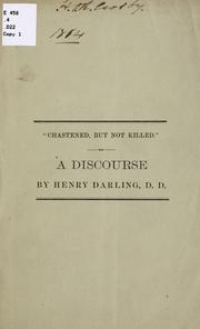 Cover of: Chastened but not killed by Darling, Henry