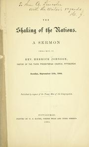 Cover of: The shaking of the nations.