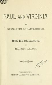 Cover of: Paul and Virginia by Bernardin de Saint-Pierre