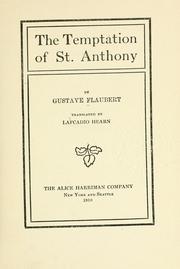Cover of: The temptation of St. Anthony by Gustave Flaubert