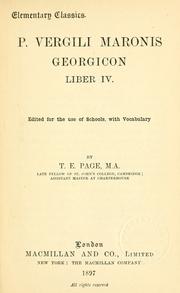 Cover of: Georgicon liber 4. by Publius Vergilius Maro