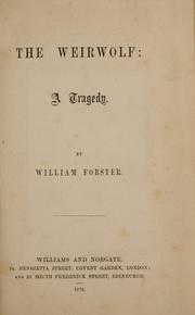 Cover of: The weirwolf by Forster, William