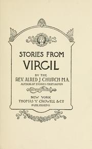 Cover of: Stories from Virgil. by Alfred John Church