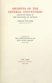 Cover of: The correspondence of John Henry Hobart... by John Henry Hobart