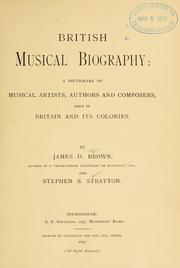 Cover of: British musical biography by James Duff Brown