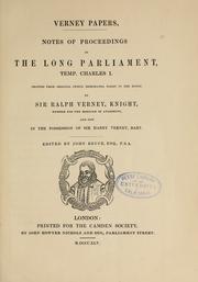 Cover of: Verney papers by Verney, Ralph Sir