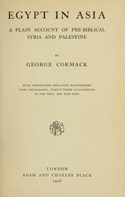 Cover of: Egypt in Asia by George Cormack