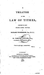 Cover of: treatise of the law of tithes: compiled in part from some notes of Richard Wooddeson ...