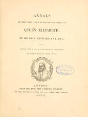 Cover of: Annals of the first four years of the reign of Queen Elizabeth