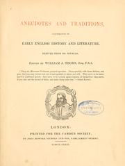 Cover of: Anecdotes and traditions by William John Thoms