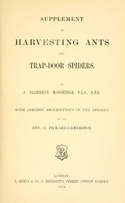 Cover of: Supplement to harvesting ants and trap-door spiders