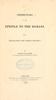 Cover of: A commentary on the Epistle to the Romans: with a translation and various excursus