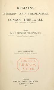Cover of: Remains literary and theological by Connop Thirlwall