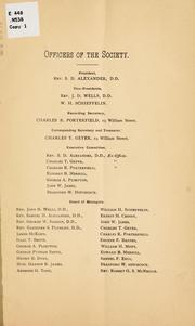 Cover of: Charter, constitution and by-laws of the New York state colonization society by New York state colonization society