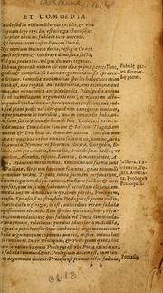 Cover of: P. Terentii Comoediae sex elegantissimae by Publius Terentius Afer