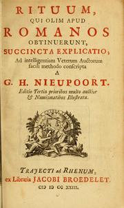 Cover of: Rituum, qui olim apud Romanos obtinuerunt, succincta explicatio