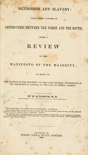 Cover of: Methodism and slavery by H. B. Bascom, H. B. Bascom