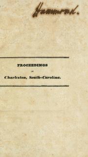 Proceedings of the citizens of Charleston, on the incendiary machinations by Charleston (S.C.). Citizens.