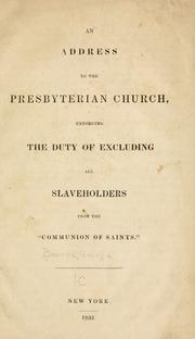 Cover of: An address to the Presbyterian church by George Bourne, George Bourne