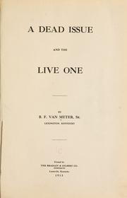 Cover of: dead issue and the live one