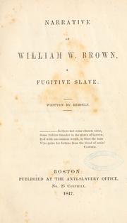 Narrative of William W. Brown by William Wells Brown