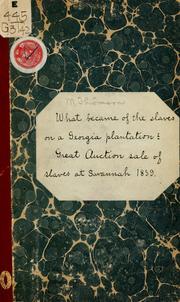 Cover of: What became of the slaves on a Georgia plantation? by Q. K. Philander Doesticks
