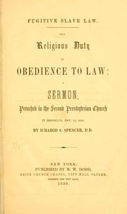Cover of: Fugitive slave law. by Ichabod S. Spencer