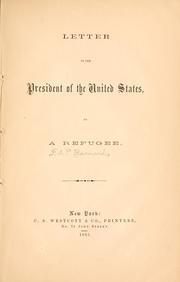 Cover of: Letter to the President of the United States