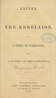 Letter on the rebellion by Rush, Benjamin