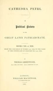 Cover of: Cathedra Petri by Greenwood, T.
