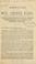 Cover of: Response of Hon. George Bliss, representative of the fourteenth congressional district of Ohio