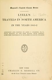 Cover of: Lyell's travels in North America in the years 1841-2 by Charles Lyell
