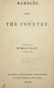 Cover of: Rambles about the country by E. F. Ellet