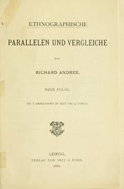 Cover of: Ethnographische Parallelen und Vergleiche