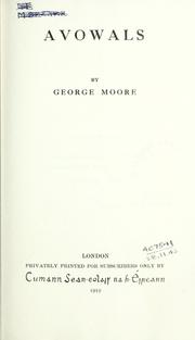 Cover of: Avowals. by George Moore
