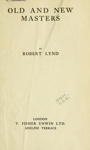 Cover of: Old and new masters. by Lynd, Robert