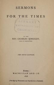 Cover of: Sermons for the times by Charles Kingsley