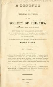 A defence of the Christian doctrines of the Society of Friends