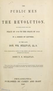 Cover of: public men of the revolution.: Including events from the peace of 1783 to the peace of 1815.