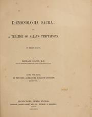 Cover of: Daemonologia sacra by Richard Gilpin
