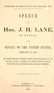 Vindication of the policy of the administration by James Henry Lane
