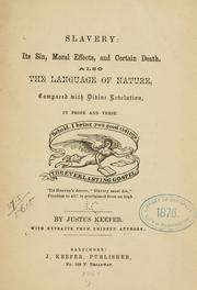 Front cover of Slavery by Justus Keefer