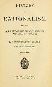 Cover of: History of rationalism by J. F. Hurst