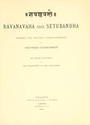 Cover of: ॥रावणवहो॥ Rāvaṇavaha oder Setubandha by Pravarasena