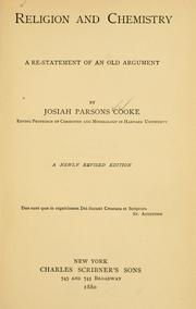 Cover of: Religion and chemistry by Cooke, Josiah Parsons