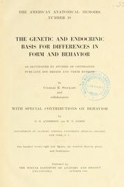 The genetic and endocrinic basis for differences in form and behavior by Charles Rupert Stockard
