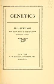 Cover of: Genetics