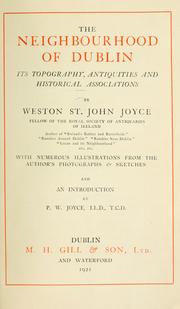 The neighborhood of Dublin by Joyce, Weston St. John.