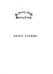 Cover of: Essex papers by Arthur Capel Earl of Essex