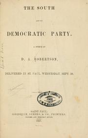 The South and the Democratic Party by D. A. Robertson